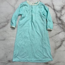 Vintage Carters Layette Gown Teal Blue Long Sleeve Snap Button - £18.16 GBP