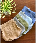 Boys Burp Cloth Set of 5 - Organic Cotton Double Gauze - $47.90 CAD