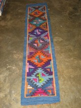 Hand-weaved rug from Peru, Runner with Rhombus designs, 4'92 x 0'98 ft. - $96.60