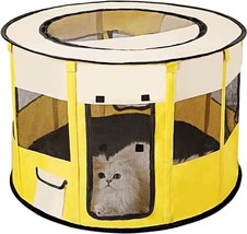 Pet Playpen, Foldable Dog Playpens, Portable Exercise Kennel Tent for Puppies/Do - £35.17 GBP