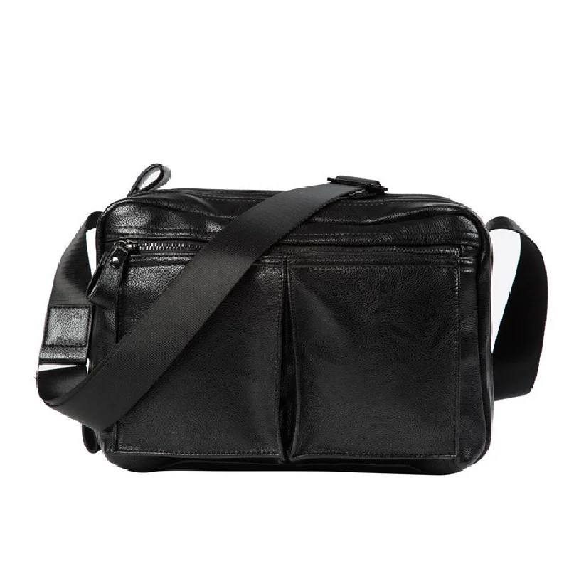 Fashion Black Men&#39;s Messenger Bags New Trend Business Shoulder Bag for Male Larg - £74.20 GBP