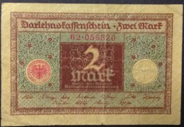 1920 German Two Mark Banknote. - $2.99