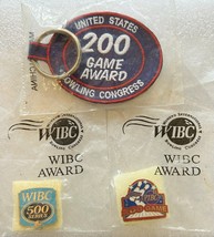 WIBC USBC Womens International Bowling Congress Pin Backs Patch 200 500 ... - €13,56 EUR