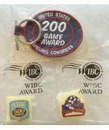 WIBC USBC Womens International Bowling Congress Pin Backs Patch 200 500 ... - $291.06 MXN