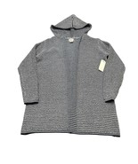 Nicole Miller Artelier Sweater Womens XS Blue White Loop Knit Hooded Car... - €29,28 EUR