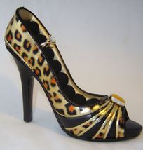 Leopard Print Shoe Ring Holder 4.5" High Display  Stiletto Jewelry Woman Velvet image 4