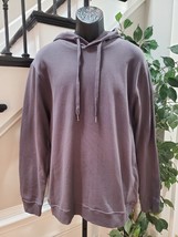 Mono B Mens Gray Solid 100% Cotton Drawstring Regular Fit Long Sleeve Hoodie - £31.85 GBP
