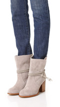 $188 Splendid Suede Wraparound Booties 6 1/2 Taupe Braided Rope 6.5 Boot... - £99.12 GBP