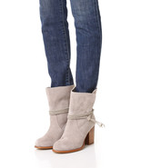 $188 Splendid Suede Wraparound Booties 6 1/2 Taupe Braided Rope 6.5 Boot... - £115.37 GBP