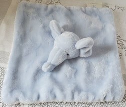 MON LAPIN Blue Elephant Baby LOVEY Security Blanket  Cream Sherpa Stars Soft Toy - $24.18