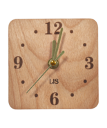 LIS Wooden Table Clock for Home Office, Square Shape, Brown - $27.42 CAD