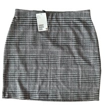 H&amp;M Divided Women&#39;s Mini Pencil Skirt Plaid High Waist Size S Black White - £10.94 GBP