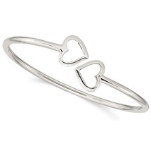 Jewelry Sterling Silver Heart Bangle - £213.02 GBP