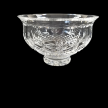 Waterford Crystal KILLARNEY 6&quot; Footed Bowl Crosshatch Fan Pattern Holiday Decor - £81.14 GBP