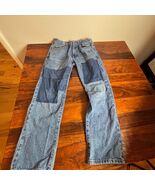 Forever 21 x FUBU Men 32 Patchwork Straight Leg Jeans Medium Wash Blue 9... - $28.71
