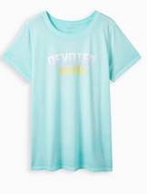 Torrid Classic Fit Aqua Devoted Mama Mom Tee Shirt Plus Size 2X - $29.99