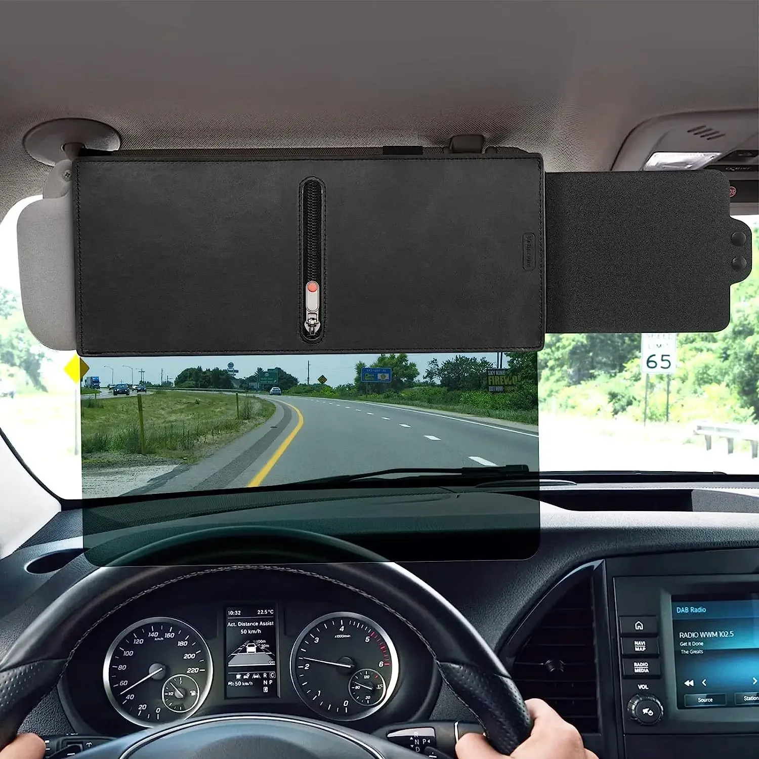 Car Sun Visor Portable Retractable Multi-functional Anti-glare Mask Car Window - £21.19 GBP+