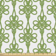 Lucky Celtic Weave: St. Patrick&#39;s Day Fabric - Irish Knots &amp; Clover Design - 2 Y - £67.78 GBP