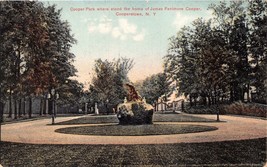 COOPERSTOWN NEW YORK~COOPER PARK~WHERE JAMES FENIMORE&#39;S HOME STOOD~POSTC... - $6.49