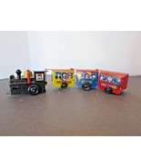 VINTAGE MTU TIN WIND UP TRAIN WESTERN COMIC ZIG-ZAG BELL RINGER 11&quot; L KO... - $7.17