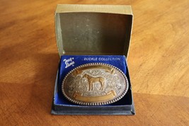 Vintage Tony Lama Horse Belt Buckle Collection Sterling Front Bronze Ove... - $75.00