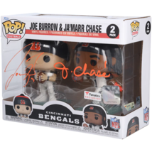 Joe Burrow / Ja&#39;Marr Chase Autographed Vinyl Funko Pop Figure Set Fanatics - $879.00