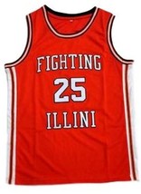 Nick Anderson Fighting Illinois College Basketball Jersey Sewn Orange Any Size - £27.93 GBP+