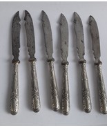 Set of 6 Antique German 800 Silver Marked Fruit Knives Robert Fead Mosle... - $151.34 CAD