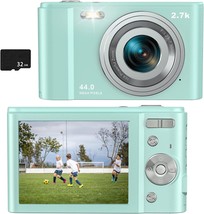 Digital Camera For Boys And Girls - 2.7K 48Mp Children&#39;S Camera, Kids (Green). - £34.05 GBP