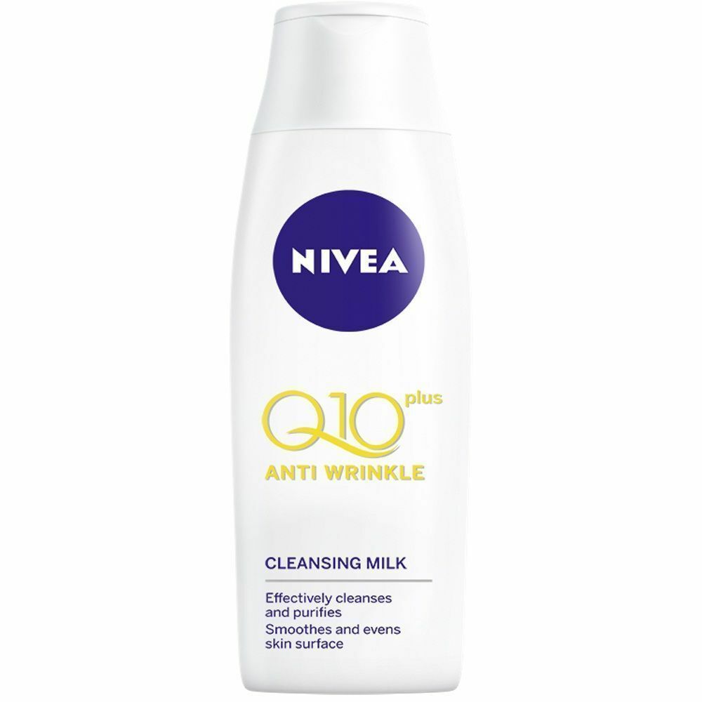 Nivea Q10 Plus Anti Wrinkle Cleansing Milk 200 ml Moisturizes Removes Make-Up - $13.51