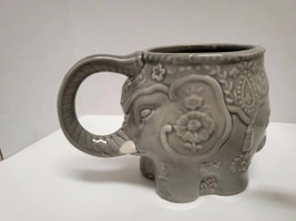 Indian Elephant Tea Cup / Animal Coffee Mug / Ceramic Stoneware Mug - £30.84 GBP