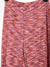 Lulus Wide Leg Pink Pants Sz Small Hi Rise Multi Marled Ribbed I Like Your Style - £18.76 GBP