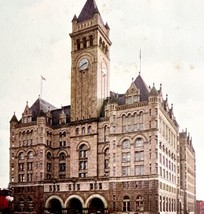 Post Office Department US Hand Tinted Photo Print 1909 Historic Building... - $69.99
