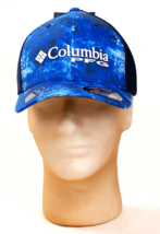Columbia PFG Blue Camouflage High Crown Flex Fit Hat Camo Cap Men&#39;s L/XL - £31.15 GBP
