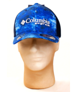 Columbia PFG Blue Camouflage High Crown Flex Fit Hat Camo Cap Men&#39;s L/XL - £31.57 GBP