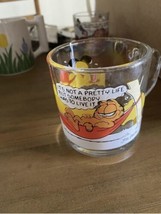 Garfield Odie Clear Glass Coffee Mug/Cup-Promo Item McDonald&#39;s by Jim Da... - £6.20 GBP