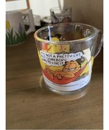 Garfield Odie Clear Glass Coffee Mug/Cup-Promo Item McDonald&#39;s by Jim Da... - £6.21 GBP