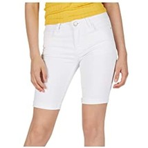 MSRP $70 Numero Women&#39;s Mid Rise Bermuda Denim Jean Shorts White Size 28 - £26.31 GBP