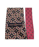 Tommy Hilfiger Mens 100% Silk Tie Classic Navy Red Gold Medallion Patter... - $201.04 MXN