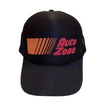Vintage 1990’s Auto Zone Black Adjustable Trucker Snapback Nascar Cobra Hat Cap - £20.16 GBP