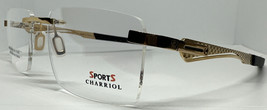 NEW AUTHENTIC Charriol Sport Rimless Eyeglasses SP 23031 B C.4 France Gold - £138.20 GBP