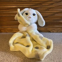 Little Beginnings Puppy Dog Bunny Rabbit 12&quot; Lovey Security Blanket Yellow - £14.18 GBP