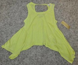 Womens Tank Top Jr Girls Nicki Minaj Flyaway Yellow Burnout Shirt-size L - £5.50 GBP
