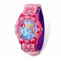 Disney Princesses Acrylic Pink Nylon Time Teacher Watch - $29.00