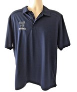 Nike Villanova Wildcats Football Navy Blue Dri Fit Polo Shirt Top Large L - $54.98 CAD