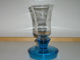 Etched Glass Hurricane Lamp / Candle Holder, Winter Scene - Can Be Used ... - £10.35 GBP