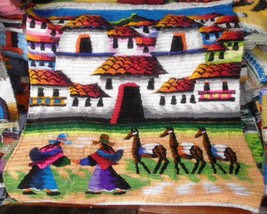Peruvian motive wall rug , Village of Chincheros - $189.60