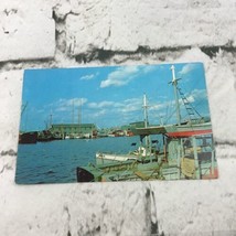 Vintage Postcard Fishing Boats New Bedford Mass. Collectible Travel Scenic - £4.49 GBP