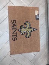 New Orleans Saints Coir Doormat 23x35, Officially Licensed Mat, NFL Fan Decor - £19.46 GBP