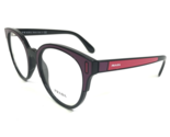 Prada Eyeglasses Frames VPR 08U SSA-1O1 Black Purple Red Round 52-20-120 - £90.27 GBP